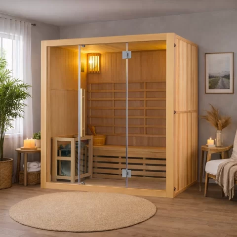 Sauna finlandeza Sanotechnik Riga 3 persoane 150x120xH190 cm
