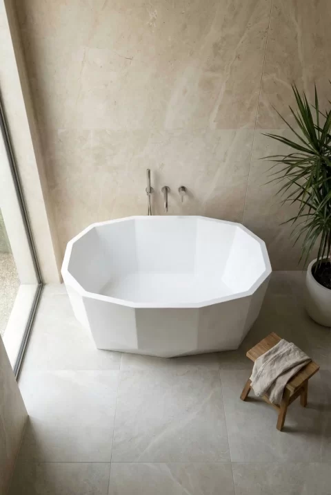 Cada din acril freestanding Elva 150x73