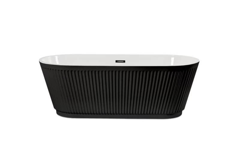 Cada baie freestanding SANOTECHNIK Tivoli, acril, 170 x 75 x 58 cm, negru