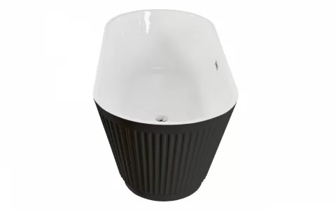 Cada baie freestanding SANOTECHNIK Tivoli, acril, 170 x 75 x 58 cm, negru