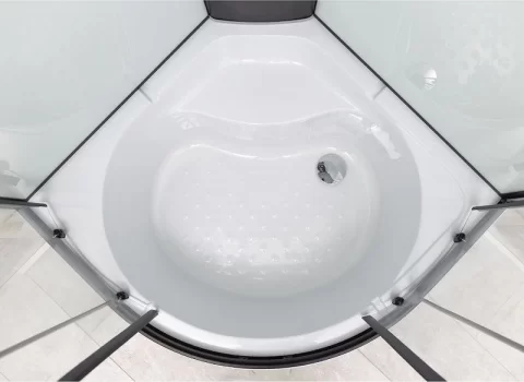 Cabina de dus completa, semirotunda, 80x80x215 cm