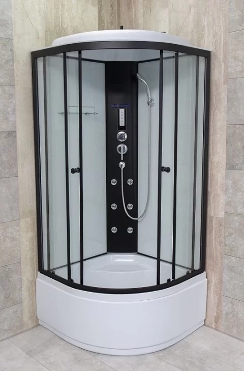 Cabina de dus completa, semirotunda, 80x80x215 cm