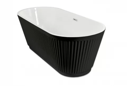 Cada baie freestanding SANOTECHNIK Tivoli, acril, 170 x 75 x 58 cm, negru