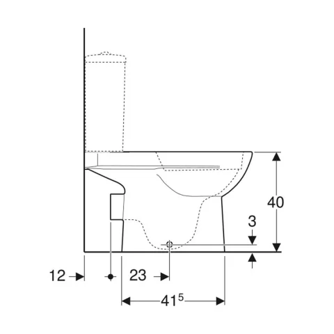 Vas wc Geberit Selnova pe pardoseala, fara margine, alb