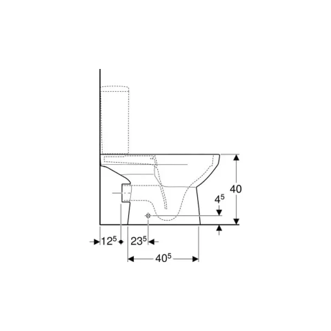 Vas wc Geberit Selnova Square fara pe pardoseala fara margine alb