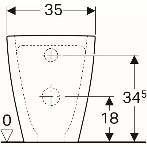 Vas wc Geberit Acanto pe pardoseala, fara margine, alb 