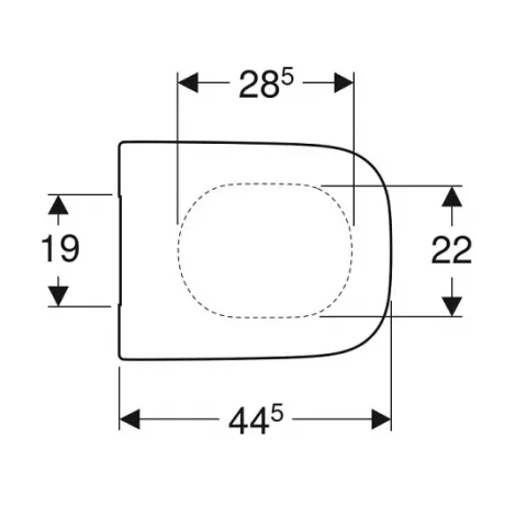 Capac vas wc soft close dreptunghiular Geberit Selnova Square