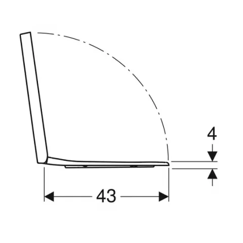 Capac vas wc soft close dreptunghiular Geberit Selnova Square