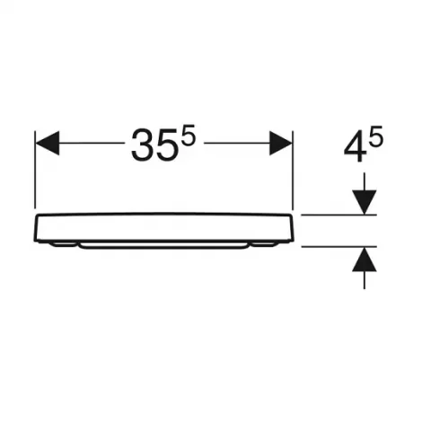 Capac vas wc dreptunghiular Geberit Selnova Square