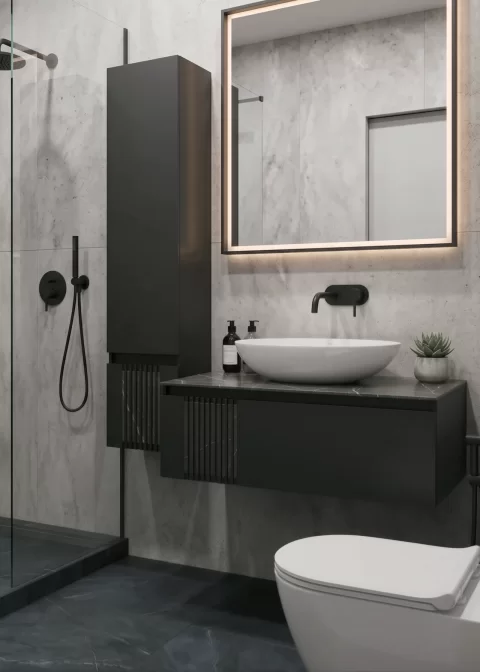 Mobilier de baie suspendat Manhattan , Antracit