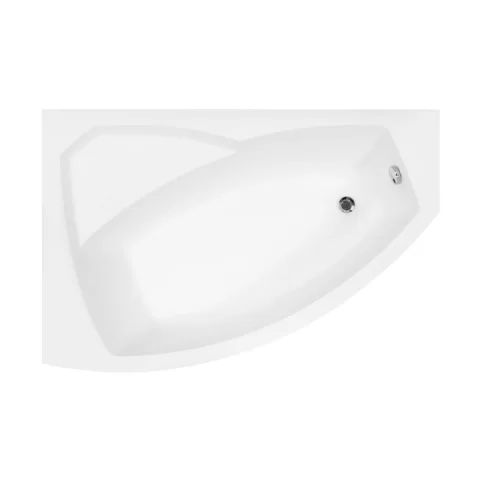 Cada de colt Besco Rima 150x95 cm partea stanga alb