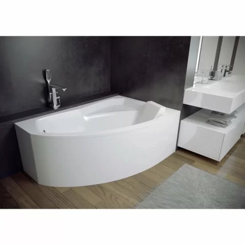 Cada de colt Besco Rima 170x110 cm partea dreapta alb