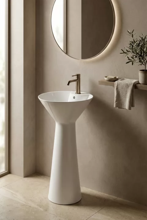 Lavoar freestanding alb – design modern
