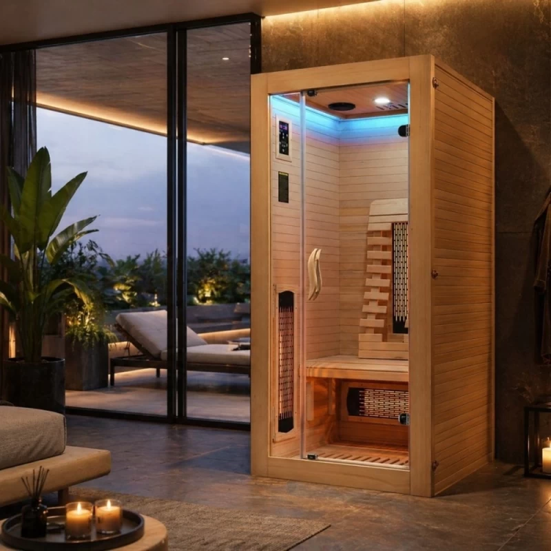 Sauna uscata cu infrarosu Sanotechnik Malmo1, 90x90xH190 cm
