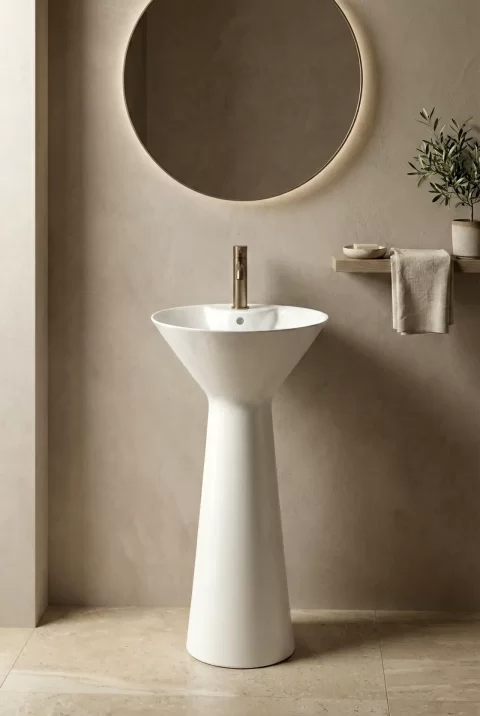 Lavoar freestanding alb – design modern