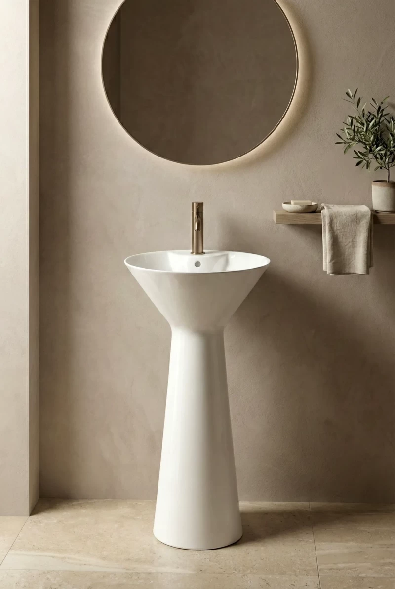 Lavoar freestanding alb – design modern
