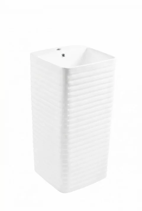 Lavoar freestanding ceramic – alb lucios, forma dreptunghiulara