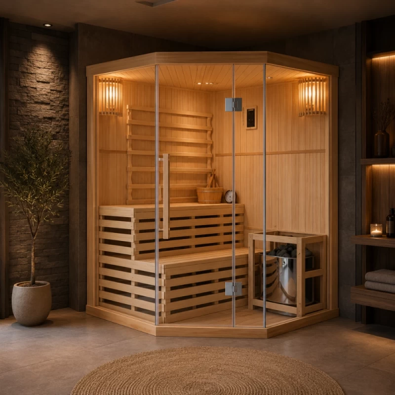 Sauna finlandeza Sanotechnik Tallinn 3 persoane 150x150xH200 cm