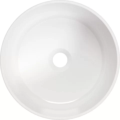 Lavoar Deante Arnika  35.3x35.3 cm rotund pe blat alb 