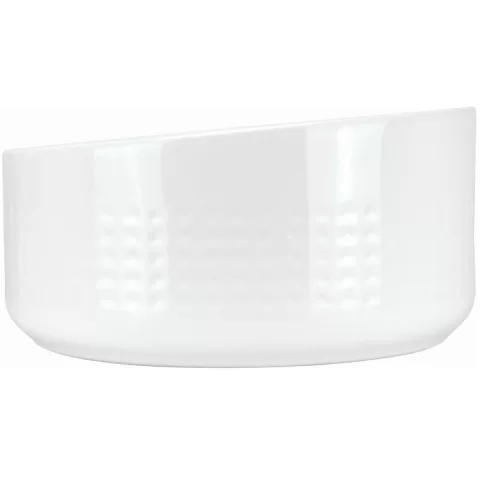 Lavoar Deante Silia Hexa 36x36 cm rotund pe blat alb 