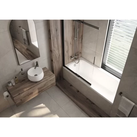 Lavoar Deante Arnika  35.3x35.3 cm rotund pe blat alb 