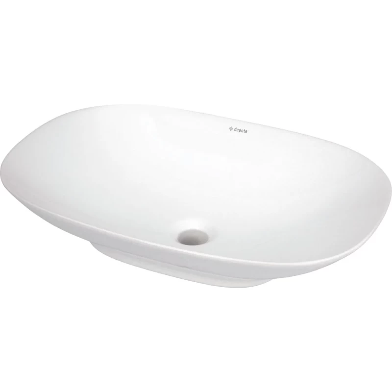 Lavoar Deante Alpinia  60x40 cm oval pe blat alb 
