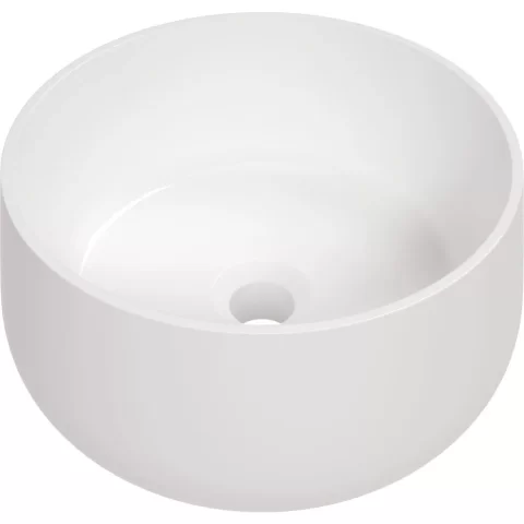 Lavoar Deante Arnika  35.3x35.3 cm rotund pe blat alb 