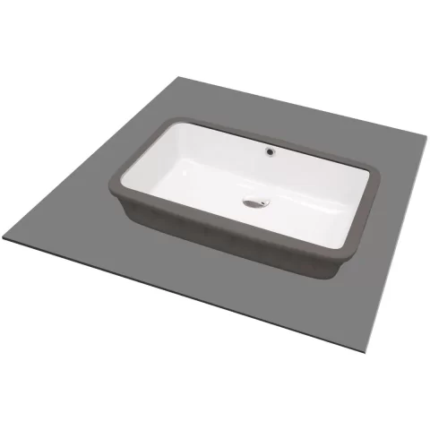 Lavoar Deante Temisto 50x30 cm dreptunghiular sub blat alb