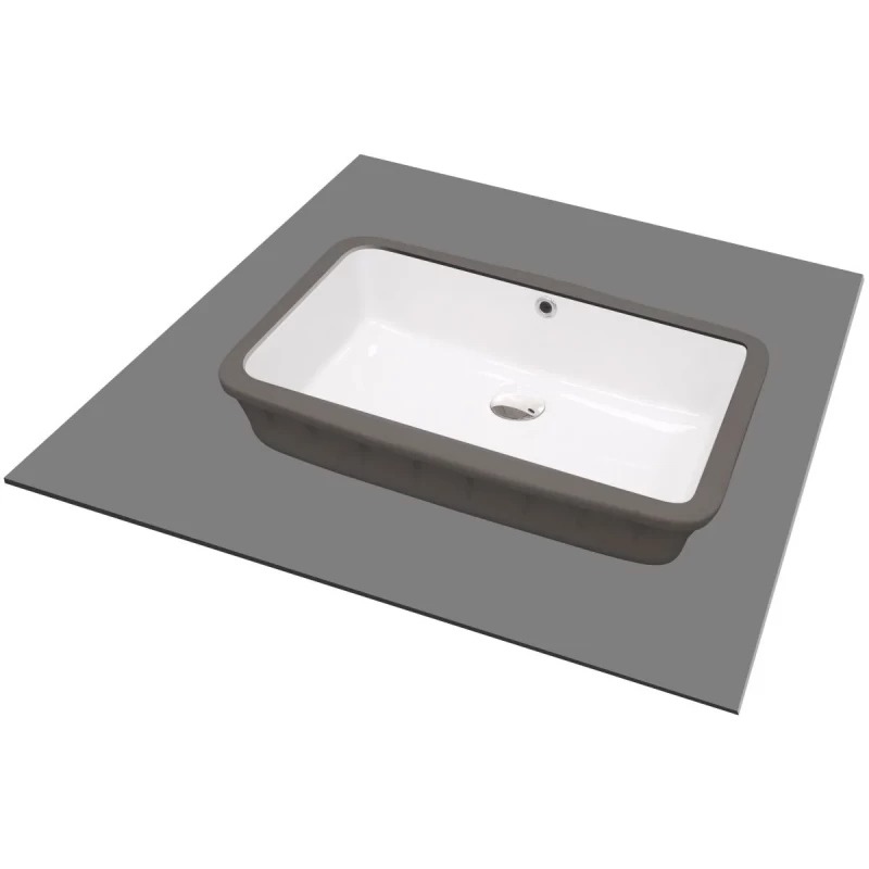Lavoar Deante Temisto 50x30 cm dreptunghiular sub blat alb