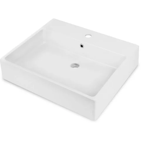 Lavoar Deante Temisto 60x50 cm dreptunghiular pe blat alb