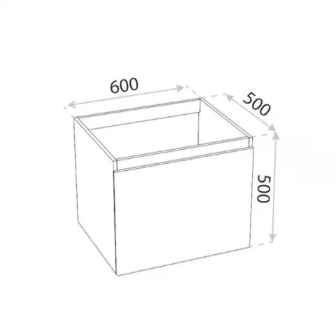 Mobilier cu lavoar sub blat, Spectrum, Asturias 60, riflat, lemn