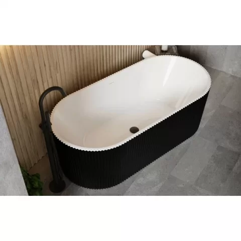 Cada freestanding Besco Giuliana 170x78 cm alb-negru