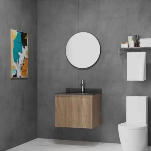 Mobilier cu lavoar sub blat, Spectrum, Asturias 60, riflat, lemn