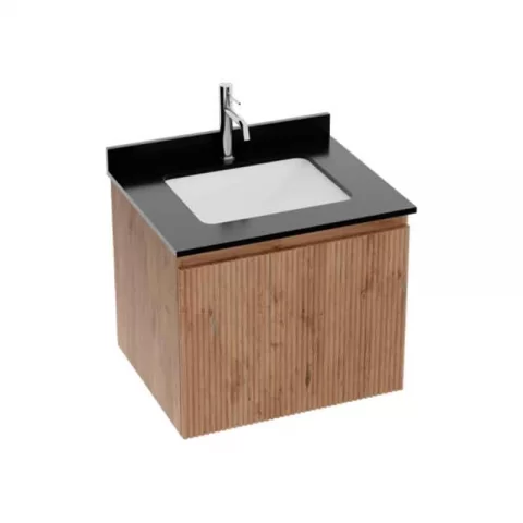 Mobilier cu lavoar sub blat, Spectrum, Asturias 60, riflat, lemn