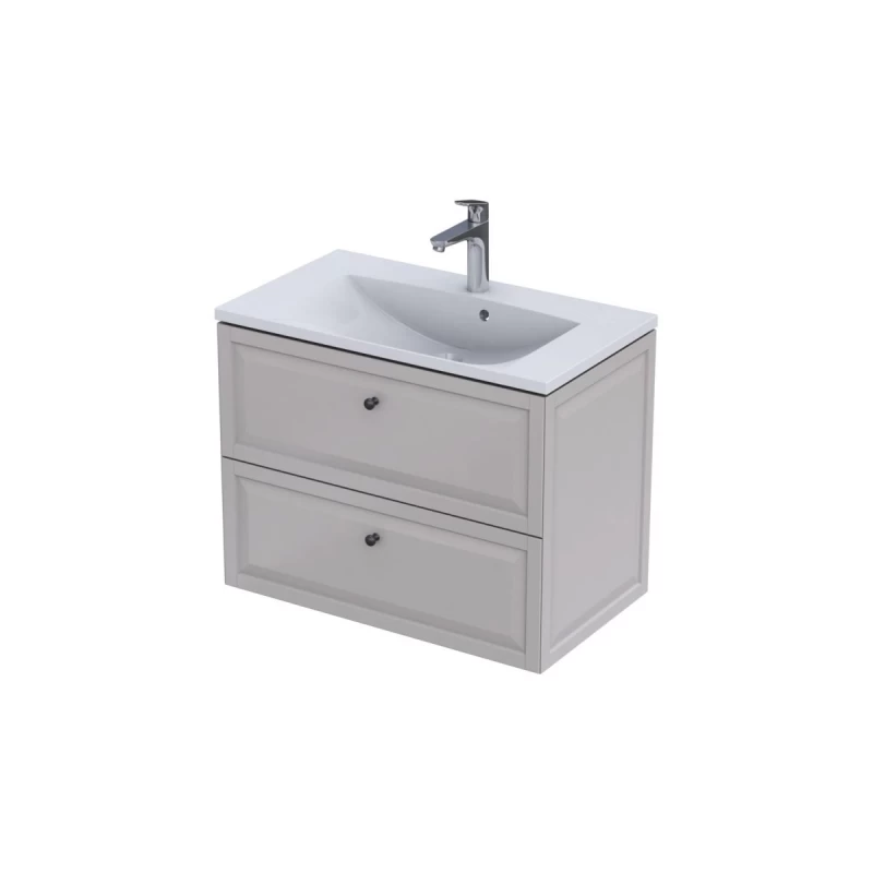 Dulap si Lavoar Oristo Montebianco 79.6x45.9x60.3 cm suspendat nisip 