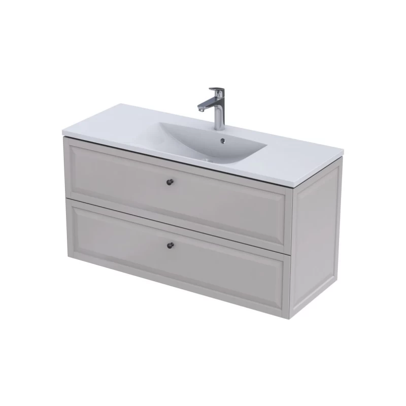 Set Dulap si Lavoar Oristo Montebianco 119.6x45.9x60.3 cm suspendat nisip 