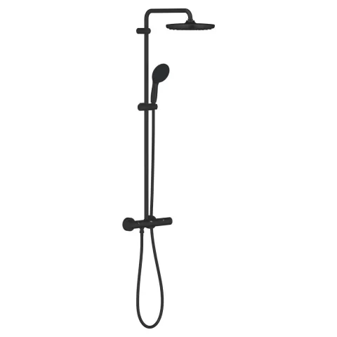 Sistem de dus cu termostat Grohe Vitalio Start System, negru
