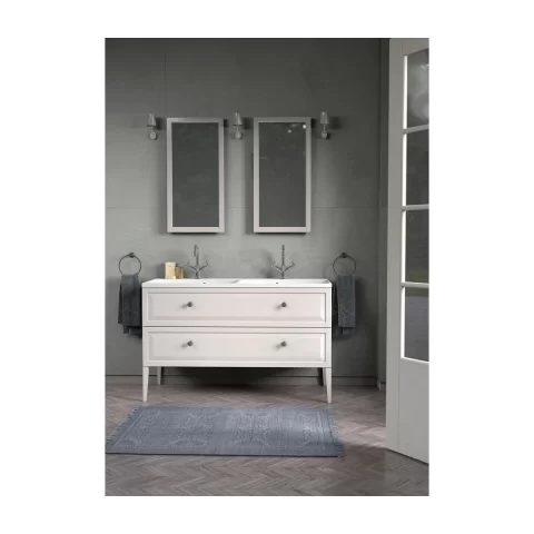 Set Dulap si Lavoar Oristo Montebianco 119.6x45.9x60.3 cm suspendat nisip 