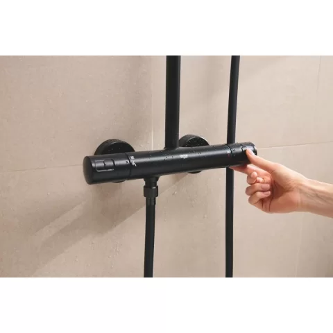 Sistem de dus cu termostat Grohe Vitalio Comfort negru