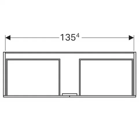 Dulap baza pentru lavoar suspendat Geberit Xeno2 gri 2 sertare 140 cm