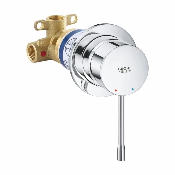 Baterie dus incastrata Grohe Essence crom lucios cu corp ingropat