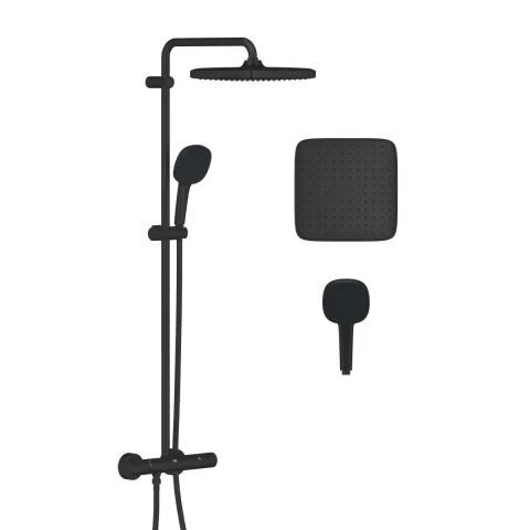 Sistem de dus cu termostat Grohe Vitalio Comfort negru