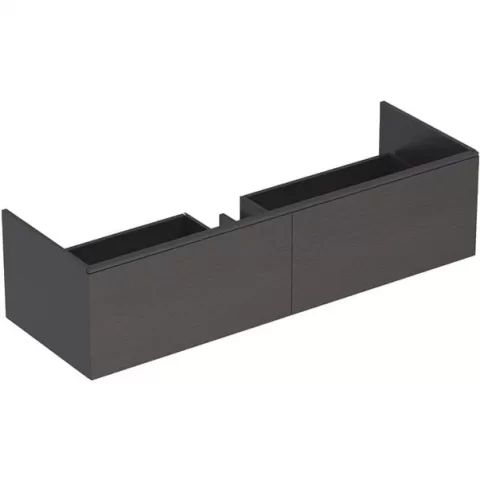 Dulap baza pentru lavoar suspendat Geberit Xeno2 gri 2 sertare 140 cm