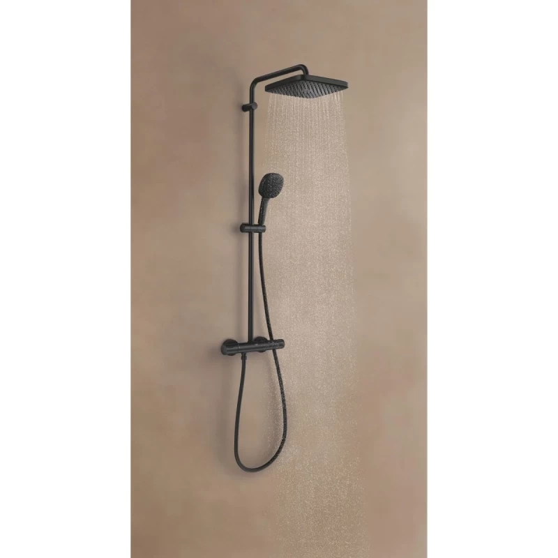Sistem de dus cu termostat Grohe Vitalio Comfort negru