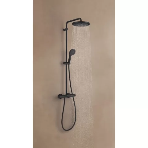 Sistem de dus cu termostat Grohe Vitalio Start System, negru