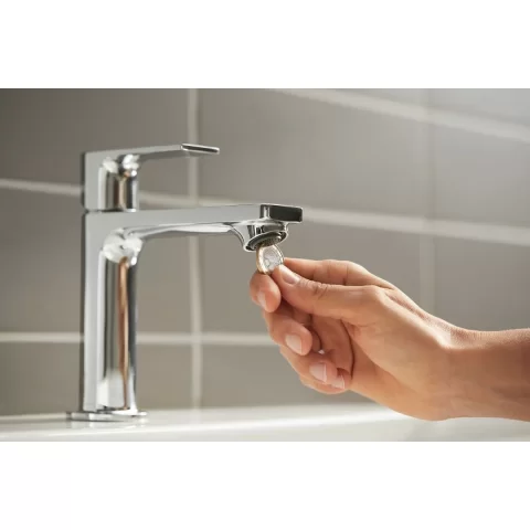 Baterie lavoar pe blat crom Hansgrohe Rebris E