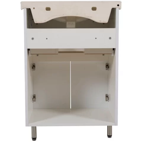 Set mobilier baie pe pardoseala 60 cm, model Omega cu lavoar ceramic