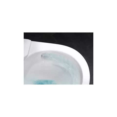 Vas wc cu capac soft-close suspendat rimless Roca Avant cu functie de bideu alb lucios 