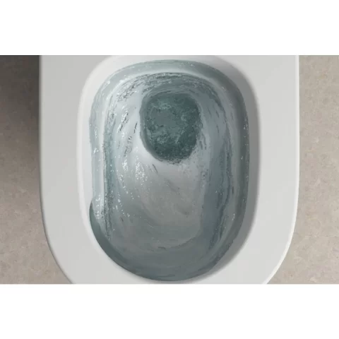 Vas wc cu capac soft-close suspendat rimless Roca Avant cu functie de bideu alb lucios 