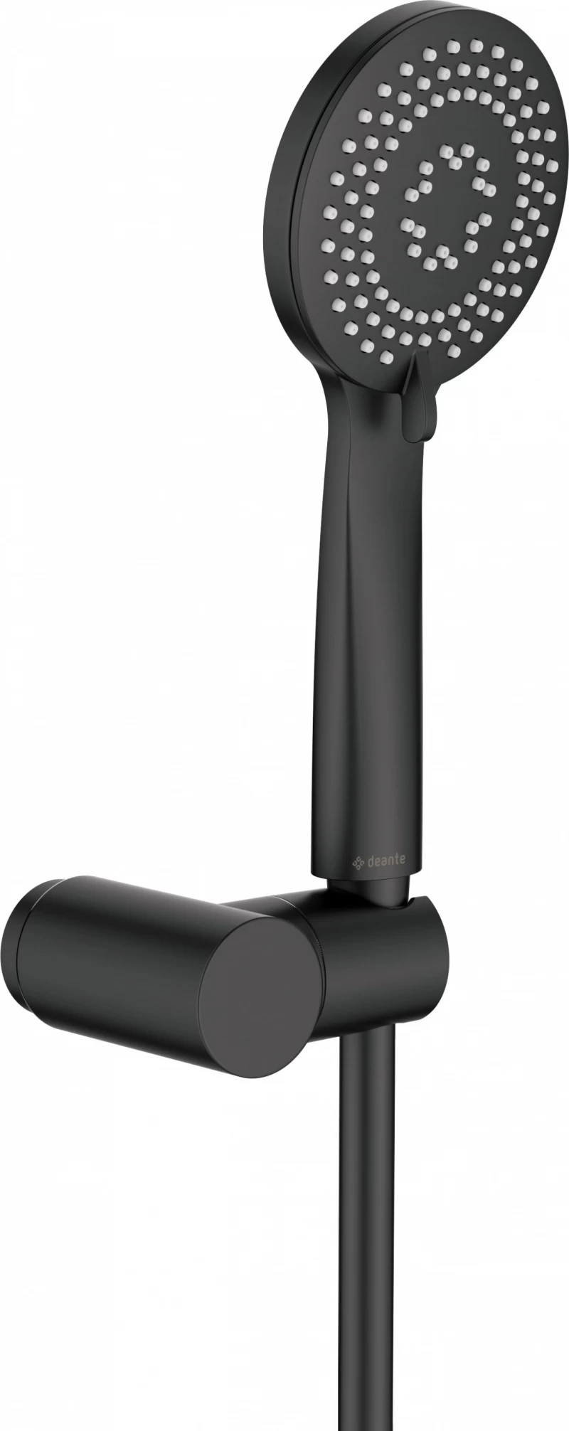 Para de dus Deante Arnika, cu suport si furtun 150 cm, negru